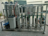 Osmose inverse pour 1.5 T/h avec adoucisseur d'eau industriel à injection d'antitartre 3000 LPH 1000gln par jour puits d'eau solty 250 L