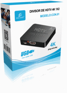 ตัวแยกสัญญาณ HDMI 1x2 4K@30 HDCP 1.4 ตัวแยกวิดีโอเอาต์พุตคู่ - Product Image 3