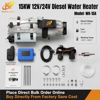 OkyRie Calentador de Agua Diésel de Aluminio de 15KW, Doble Voltaje 12V/24V, Controlador Inteligente SHS-08, Control Remoto SIM, Modo Plano, para Camiones VW, Nuevo