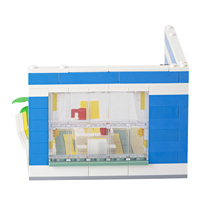 MOC4054 Salon Rideau Canapé Tv MOC Vente en gros Ville Série Enfants Garçons Filles Jouets Blocs de Construction Briques Ensembles