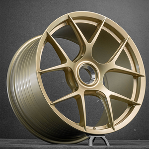 ล้อแม็กซ์อะลูมิเนียมฟอร์จ ดีไซน์ตาข่ายสีทอง ขนาด 19-23 นิ้ว 5x120/114.3/100 พร้อมระบบล็อคกลาง - Product Image 1