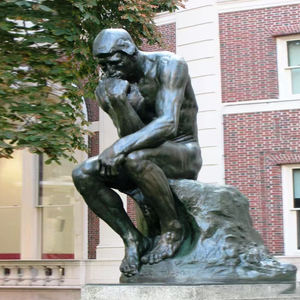 Statue <span class=keywords><strong>de</strong></span> penseur artistique <span class=keywords><strong>de</strong></span> grande taille en <span class=keywords><strong>bronze</strong></span> pour jardin extérieur personnalisée - Sculpture religieuse moderne en fonte <span class=keywords><strong>de</strong></span> <span class=keywords><strong>Rodin</strong></span> - Product Image 1