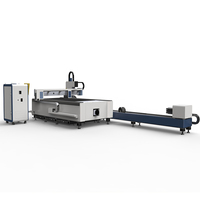 Machine de découpe laser à fibre modèle 3015 pour la découpe de tôles d'acier de 15 mm avec système rotatif pour la découpe de tuyaux