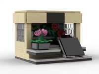 Modelo de Bloques de Construcción de Floristería Personalizada, Juego Educativo de Construcción DIY, Escena de Tienda Personalizada, Regalo Empresarial, Souvenir Corporativo