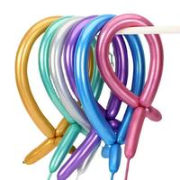 Ballons longs en latex chromé de qualité supérieure, 260 Magic Twist Globo, vente en gros, pour décoration de fête DIY