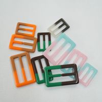 Nouvelle conception de boucle en résine pour maillot de bain, effet corne de léopard, formes rectangulaire, carrée, ronde, ovale