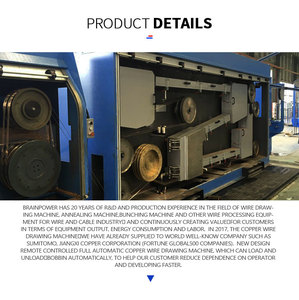 Sự cố thanh đồng và annealer máy 8mm Thiết bị vẽ cho sản xuất cáp - Product Image 6