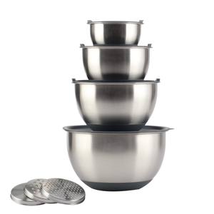 Stainless Steel Mixing <b>Bowl</b> Set <b>With</b> Airtight <b>Lids</b>, Grey - Product Image 5