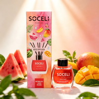 Diffuseur de parfum en verre de 120 ml pour la maison, la salle de bain, l'hôtel, naturel, non toxique, sans alcool, longue durée, vente en gros, Chine SOCELI