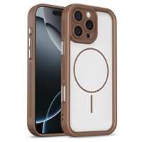 Étui de téléphone portable antichoc magnétique en TPU+PC pour 11/12/13/14/15/16/17 Pro Max/14 Plus avec protection de l'objectif