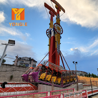 Manège mobile Kamikaze Pendulum, attraction à sensations fortes montée sur remorque, pour la vente aux fêtes foraines et parcs d'attractions