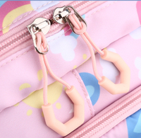 Dernier ensemble de sacs d'école 3-en-1 de dessin animé mignon en nylon étanche livre sac à dos boîte à lunch pour garçons filles fermeture à glissière style tendance