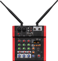 Console de mixage audio DJ miniature 4 canaux GJS, microphone, MP3, Bluetooth, studio à domicile, diffusion en direct, métal intégré