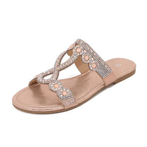 Venta al por mayor <span class=keywords><strong>Sandalias</strong></span> de mujer Rhinestone Gladiador <span class=keywords><strong>Sandalias</strong></span> enjoyadas <span class=keywords><strong>planas</strong></span> Boda brillante <span class=keywords><strong>Sandalias</strong></span> elegantes Tanga Zapatos al aire libre - Product Image 5