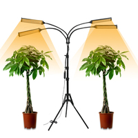 Zeit einstellung 4/8/12 Stunden Rot Blau Voll spektrum Stativ Stand clip 4 Kopf clip Led Grow Light