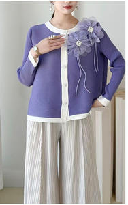 Conjunto de Pantalones Anchos y Blusa Holgada con Estampado Floral 3D PY para Mujer, Estilo Coreano, Diseño de Moda Femenina, Venta al por Mayor en Línea - Product Image 4