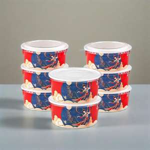 Contenedor de Alimentos Desechable Ecológico Más Vendido, Cajas de Papel Kraft para Llevar, Tazón para Ensalada con Tapa de Papel - Product Image 6