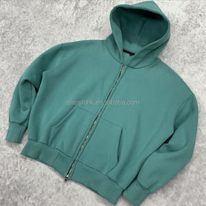 Fleece Zipup <b>Hoodie</b> Custom Streetwear Hoodies 100% Cotton Unisex Cropped <b>Vintage</b> Heavyweight Custom <b>Zip</b> <b>up</b> <b>Hoodie</b> - Product Image 2