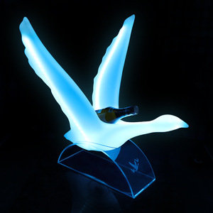 Glowing Goose Wings Wine Rack Acrylic <b>Led</b> <b>Lighted</b> Modern <b>Bar</b> Stand For Party - Product Image 1