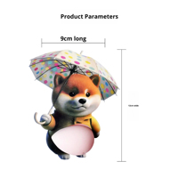 Juguete Antiestrés Creativo y Divertido de Perrito con Gran Vientre, Adhesivo Anticolisión para Coche con Diseño de Shiba Inu Gordo, Material TPR