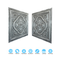 Livraison Gratuite Panneaux de Plafond Effet Étain Faux 2x2ft Carreaux PVC pour Hôtels Cafés Bars PL36 Étain Antique PAINTSDECOR