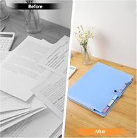 Carpeta de Archivos Expandible A4 de PP con Logotipo Personalizado, Carpeta Expandible para Clasificar Documentos y Papeles, Organizador de PP de 8 Bolsillos