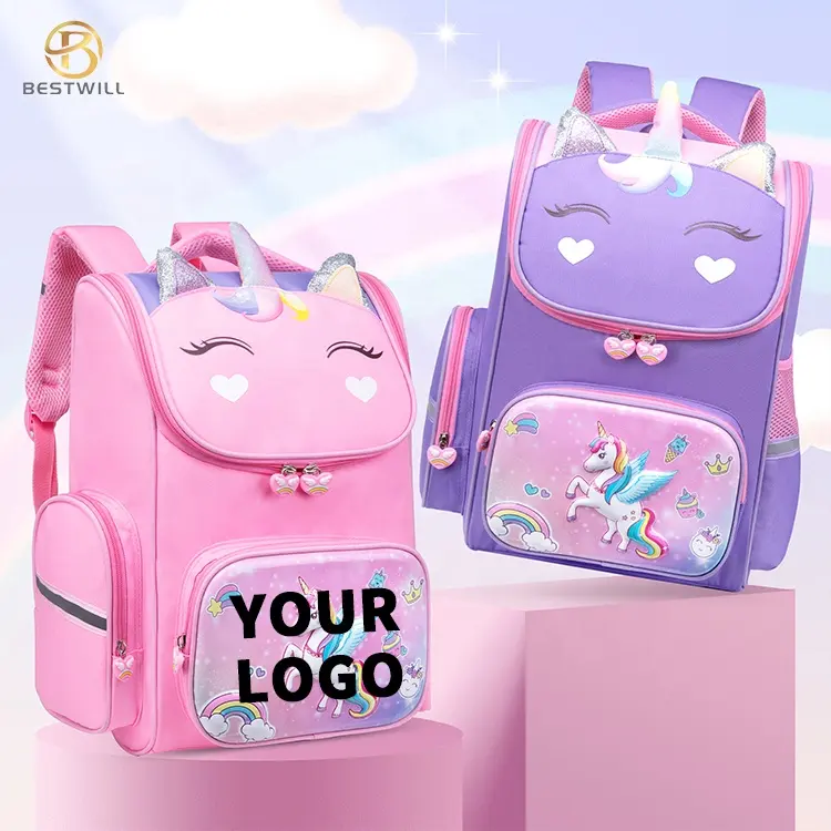BESTWILL hot sale Waterproof Child kids girl backpack Durable Boy girl unicorn school bags