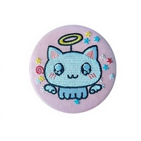 Écussons brodés en tissu anime, en polyester, à faire soi-même, avec épingle de sûreté en acier étamé, pour vêtements, chapeaux, sacs