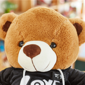 OEM de la fábrica de china de relleno de peluche de felpa con capucha sudadera tela oso juguetes para regalo - Product Image 4