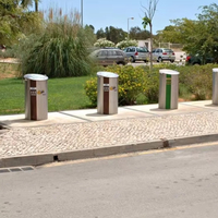 Conteneurs souterrains en acier pour camions à ordures, système de levage de poubelles, système de collecte des déchets de haute technologie et station d'élimination des ordures