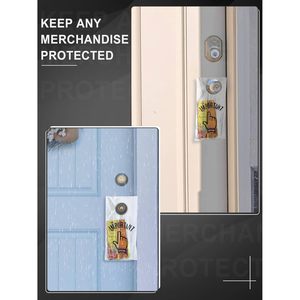 Clear Plastic <b>Door</b> Hanger Bags 6 X 12 Inch With Cut Out Hole For Doorknob Newspaper Holder Waterproof Opp Bag Rectangular Shape - Product Image 5