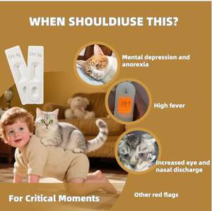 고양이 코로나바이러스(FCoV) 항원 신속 혈액 검사 키트 수의학 검사 스트립 동물 수의학 - Product Image 4