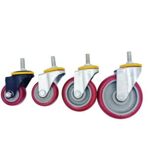 Mittelgroße Rote PP 5-Zoll 125mm Vollgummi-Transportrolle mit einer Tragfähigkeit von 150kg für Handwagenräder - Product Image 5