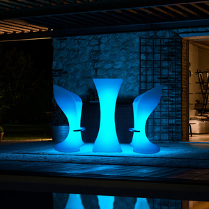 Tabouret de bar moderne à LED RGB rechargeable, résistant à l'eau, écologique, 16 couleurs changeantes, télécommande, design moderne, <span class=keywords><strong>chaise</strong></span> haute pour clubs - Product Image 2