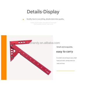 Regla <span class=keywords><strong>Triangular</strong></span> de ángulo recto de aleación de aluminio personalizable DIY Centro de carpintería marcado herramienta de medida de tracción soporte ODM - Product Image 2