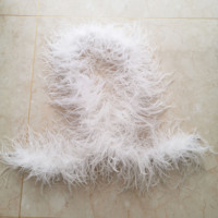 Boas en plumes d'autruche teintes et moelleuses à 3 couches, accessoires vestimentaires pour robes de mariée, costumes de carnaval et de spectacle, vente en gros