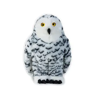 Customized Size 10" Wildlife Snowy Owl Soft Stuffed Plush Animal Toys For Kids