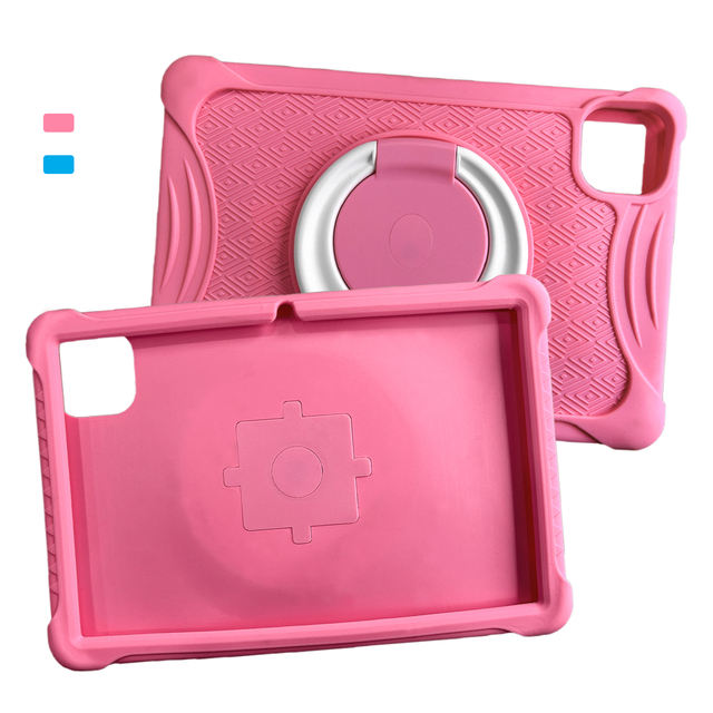 YPORANGE 10.1-inch Children's Tablet Eco-friendly Harmless High-quality HTV Protective Cover Bracket PINK/BLUE 300g Perfect