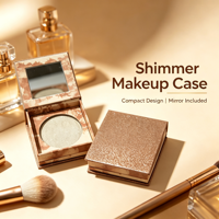 Boîte de palette de maquillage personnalisée écologique avec miroir intégré, compartiments multiples, emballage en carton pour fards à paupières et cosmétiques