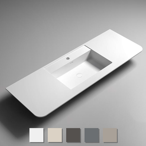 Baignoire autoportante écologique au design traditionnel en pierre artificielle avec jets de massage à air et hydromassage, longueur 1,6 m pour appartement - Product Image 3