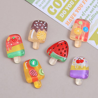 Nouveau Design crème glacée Miniature alimentaire résine artisanat crème colle accessoires bricolage coque de téléphone tasse d'eau Slime charme maison de poupée