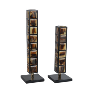 Scultura a torre rettangolare in resina, decorazione moderna per casa, ufficio, soggiorno, tavolino da caffè, mensola del bagno, arte - Product Image 2