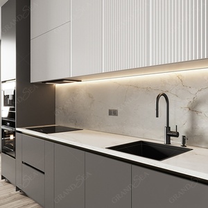 Gabinetes <span class=keywords><strong>de</strong></span> Cocina Modernos Gris Brillante a Precio Económico, Cocina Completa Moderna <span class=keywords><strong>de</strong></span> Lujo - Product Image 4