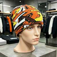 Gorros de Invierno Tejidos Personalizados de Alta Calidad, Gorro de Diseño Informal y Cálido para Deportes al Aire Libre, Gorro con Patrón de Hojas de Plantas
