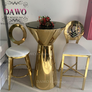 <strong>High</strong> Hollow Round <strong>Back</strong> Stainless Steel <strong>bar</strong> <strong>Stools</strong> Made in China - Product Image 2