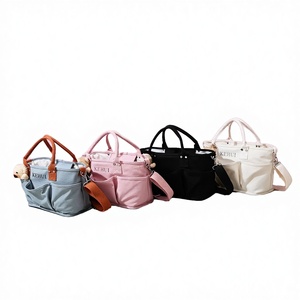 Sac à langer portable multi-poches pour poussette, idéal pour les voyages en extérieur, antivol, imperméable, couleur unie, polyester, grande capacité - Product Image 2