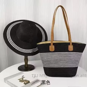 Spring New Straw Hat <b>Bag</b> Two-piece Set Girls Outdoor Travel Hat With Large Size Fashion High Quality for Women Tanjing - Product Image 4