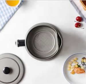Pot de stockage d'huile anti-poussière pour cuisine avec filtre à mailles fines et couvercle passoire - Product Image 3