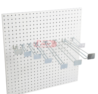 Hook Scanner Pegboard Kawat Logam 8 inci, Hook Display Retail Supermarket dengan Tempat Label Plastik, Penjualan Pabrik