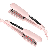 Lisseur de cheveux professionnel infrarouge en titane MeStar, fer à lisser en céramique, écran LCD, chauffe rapide, OEM